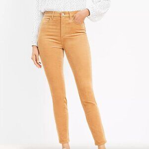 LOFT Petite Skinny Corduroy Pants in Perfect Camel size 18
